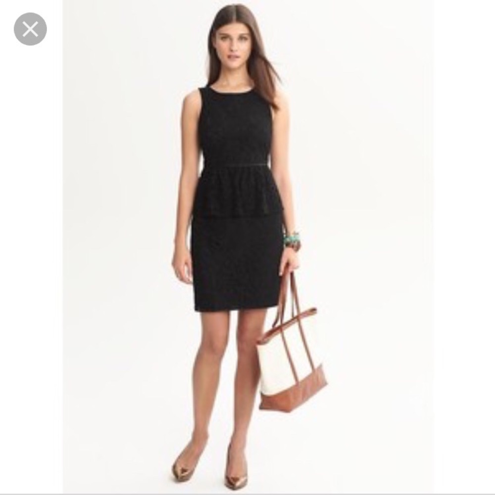 FINAL Banana Republic lace peplum dress size 6